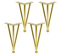Lot de 4 pieds de meubles réglables - Noir - 15 cm - Pieds de rechange pour table basse, canapé, table à manger, armoire, bureau