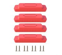 Lot de 4 pieds de montage pour boîte à outils ABS avec vis de support de fixation sécurisée - Configuration extensible pour la personnalisation du chariot - Outils d'organisation