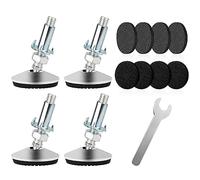 Lot de 4 pieds de nivellement pivotants et réglables, une chaise auto-nivelante (diamètre de la base de 5.1 cm de diamètre, filetage de 5.1 cm)