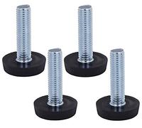 Lot de 4 pieds de nivellement réglables - Filetage M10 - Diamètre du pied : 30 mm - Idéal pour pieds de meubles, appareils et petits équipements