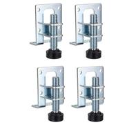 Lot de 4 pieds de nivellement réglables pour meubles - Niveleurs en acier robuste pour armoires et meubles avec support en forme de L, réglage de la hauteur de 0 à 2,5 cm, protection du sol en
