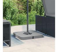 Lot de 4 pieds de parasol en croix, 100 kg, PP, gris clair, base de parasol de jardin robuste pour parasol déporté, base extérieure stable pour terrasse et piscine