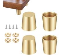 Lot de 4 pieds de planche à découper en laiton, pieds de meubles antidérapants avec coussinets anti-rayures pour planches à découper, entretoises de boîte à bijoux, rehausseurs de présentation