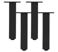 Lot de 4 pieds de rechange adjubles carrés en aluminium pour chaises et cabi, pour décoration d'intérieur et projets de bricolage, hauteur 6 à 60 cm