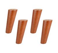 Lot de 4 pieds de rechange en bois massif pour canapé et table basse - Ruban d'inclinaison réglable avec boulons M6/M8/M10 - Idéal pour une utilisation sur un bureau et un placard (40 cm, 8 cm, 15 cm)