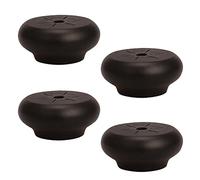 Lot de 4 pieds de rechange ronds en bois massif pour meubles de cuisine et salon - Stabilité améliorée avec vis d'installation, parfaits pour une utilisation au bureau