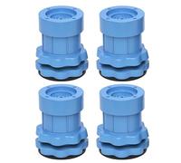 Lot de 4 pieds de support anti-vibrations pour machine à laver - Coussin d'amortissement des vibrations avec poignée de réservoir - Pad anti-vibration avec fonction de niveau pour