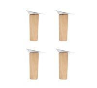 Lot de 4 pieds de support de meubles en bois - Forte capacité de charge pour canapés, lits, armoires, chaises, tabourets - Différentes tailles - 60 cm - Pieds inclinés