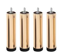 Lot de 4 pieds de support réglables en alliage d'aluminium pour canapé et table, tiges filetées M8, 20 cm, rose d h