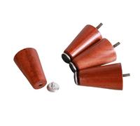 Lot de 4 pieds de table basse réglables en bois coniques pour canapé, armoire, table de salle à manger, table de chevet, ottomane et meuble TV, boulon M8 et élégant