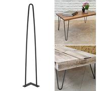 Lot de 4 pieds de table en fer Hairpin Legs à 2 pieds, 4 pieds pour table basse ou table de salle à manger, table de chevet (28 pouces)