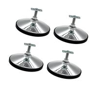 Lot de 4 pieds de table filetés pour tables de jeu, pieds de nivellement réglables avec écrous de fixation, large base antidérapante pour le contrôle des oscillations, utilisation des niveleurs de de
