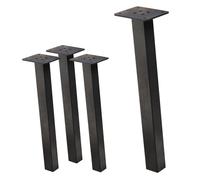 ML-Design Lot de 4 Pieds de Table Inclinés H42 cm, Gris Foncé Aspect Industriel, en Acier Industrial