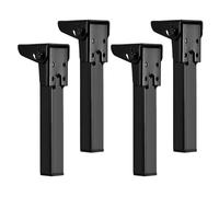 Lot de 4 pieds de table pliables - En métal - Pour salon, chambre à coucher, bureau, balcon, terrasse, bureau, atelier, garage