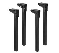 Lot de 4 pieds de table pliables réglables - Hauteur : 20 à 60 cm - Angle de 90 degrés - Parfait pour les projets de bricolage de meubles, lits, armoires avec vis
