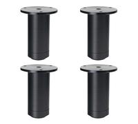 Lot de 4 pieds de table réglables en alliage d'aluminium de 8 à 25 cm de hauteur, finition brossée pour console et chaise percée, facile à installer avec vis et mise à niveau de meubles élégants