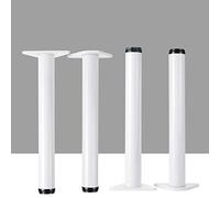 Lot de 4 pieds de table réglables en aluminium pour tables de salle à manger, cuisine, établi et supports de bar de petit-déjeuner - Blanc - 30 cm