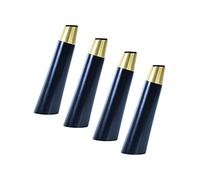 Lot de 4 pieds de table réglables en bois massif avec pieds en fourrure de laiton - Hauteur 20 cm, parfaits pour canapés, lits, armoires et chaises - Plaques de montage incluses