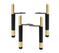 Lot de 4 pieds de table réglables en métal pour canapé moderne - Faible hauteur - 13 cm - Avec vis - Idéal pour les projets de bricolage et les travaux manuels latéraux