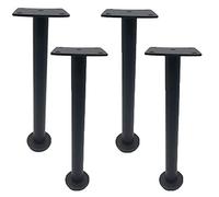 Lot de 4 pieds de table réglables robustes en acier inoxydable pour projets de bricolage, tables basses et de salle à manger, support élégant et stable