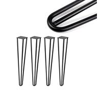 Lot de 4 pieds de table robustes en fer pour tables basses, écritures et tables de bureau, hauteur réglable