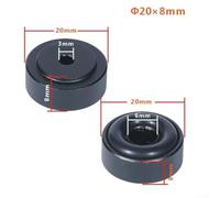 Lot de 4 pieds d'isolation acoustique avec coussinets absorbeurs de chocs en aluminium pour une utilisation avec des tapis de caisson de basses, des tapis de haut-parleurs et des équipements audio (20