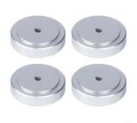 Lot de 4 pieds d'isolation audio en aluminium avec silicone, support absorbant les chocs pour caisson de basses, haut-parleur, lecteur CD, ampli - Support antidérapant pour amortissement des