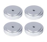 Lot de 4 pieds d'isolation pour haut-parleur audio, en aluminium et silicone pour caisson de basses, lecteur CD, DVD et ampli (50 x 15 mm)
