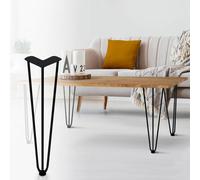 Lot De 4 Pieds E¿Pingle 40.5 Cm Pour Table Design Industriel Noir