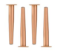 Lot de 4 Pieds en alliage d'aluminium solide Pattes de canapé cône,réglable Pieds de Meubles de Remplacement or rose,Cabinet Jambe Table Pieds Métal,lève-Lits,élévateurs de Meubles (30cm)