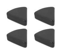 Lot de 4 pieds en céramique - Soucoupes triangulaires - 7 x 8 cm - Entretoises pour pots de fleurs, jardin, balcon, terrasse - Anthracite