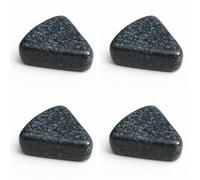 Lot de 4 pieds en céramique, triangulaires, 7 × 8 cm, entretoises pour pots de fleurs, jardin, balcon, terrasse (gris-granit)