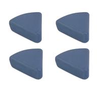 Lot de 4 pieds en céramique - Triangulaires - 7 x 8 cm - Entretoises pour pots de fleurs, jardin, balcon, terrasse - Bleu