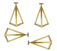 Lot de 4 pieds en épingle à cheveux en métal noir lourd pour table basse, 35 cm, design industriel moderne avec vis de montage, support triangulaire pour mise à niveau de la fourrure