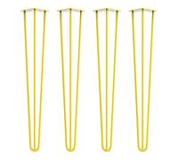 Lot de 4 pieds en ¨¦pingle ¨¤ cheveux avec pieds de protection et vis - 10 tailles en 2 et 3 cannes. Design classique r¨¦tro industriel style rustique