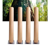 Lot de 4 pieds fuselés en fourrure de chêne - Pieds de rechange pour canapé, table basse, bibliothèque, meuble TV, fauteuil - et mise à niveau élégante