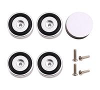 Lot de 4 pieds isolants pour platine vinyle HiFi et enceintes Argent