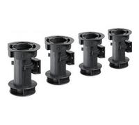 Lot de 4 pieds plastique à visser H.100 G