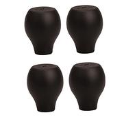 Lot de 4 pieds ronds de rechange en bois avec hauteur réglable, durables et élégants, pour canapé, fauteuil, armoire, 35 mm de diamètre, couleur C