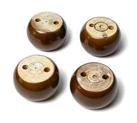 Lot de 4 pieds ronds en bois de noyer massif - 5,1 cm de haut - Remplacement pour canapé, chaise, ottoman, causeuse, table basse, armoire, meubles en bois