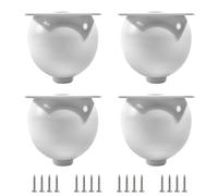 Lot de 4 pieds ronds en métal pour chignon pour lit, canapé, commode et armoire - Design moderne minimaliste, hauteur de 5 à 10 cm disponibles