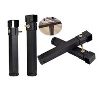 Lot de 4 Pieds Sommier à Lattes Universel,Pied pour Sommier Métal Pied de Support de Lit Hauteur Reglable sans Perçage pour Le Cadre Central (19cm(7.4in))