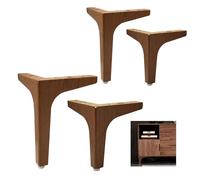 Lot de 4 pieds triangulaires modernes en métal pour canapé, armoire, table de chevet, placard, table basse 10 cm