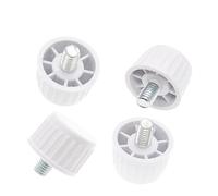 Lot de 4 pieds universels avec vis réglable en hauteur 8 x 10 mm for réfrigérateur et congélateur, support de pied de chaise de table résistant à l'humidité