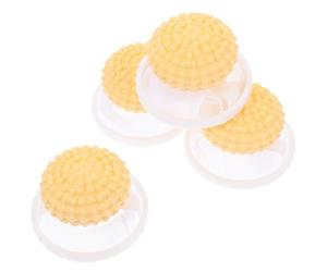 Lot de 4, Piège à Peluches pour Machine à Laver, Jaune | Polypropylène et Polyester, Collecte des Poils, Nettoyage Simple, pour Linge et Propriétaires D’animaux