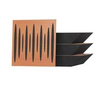 Lot de 4 pièges à basses acoustiques d'angle | 50x50cm | Traitement d'insonorisation pour studio d'enregistrement | Absorption - Diffusion - Réflexion | (x4 PULSE-100mm | Cerise)