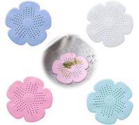 Lot De 4 Pièges À Cheveux Universels En Silicone Pour Éviers Et Douches, Faciles À Nettoyer Et À Installer.