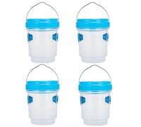 Lot de 4 pièges à frelon d'extérieur pour bouteille en plastique intérieur, pièges à frelons asiatiques sélectifs, pièges et frelons extérieurs, pièges à moustiques, mouches, mouches (bleu)