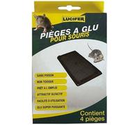 Lot de 4 pièges à glu pour souris - LUCIFER - Noir