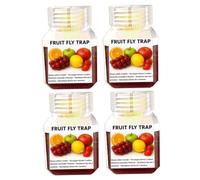 Lot de 4 pièges à Mouches à Fruits pour l'intérieur - Piège Mouches Longue durée avec appât spécial et Entonnoir pour moucherons, moustiques et Volants, Utilisation en Cuisine Domicile, pièges